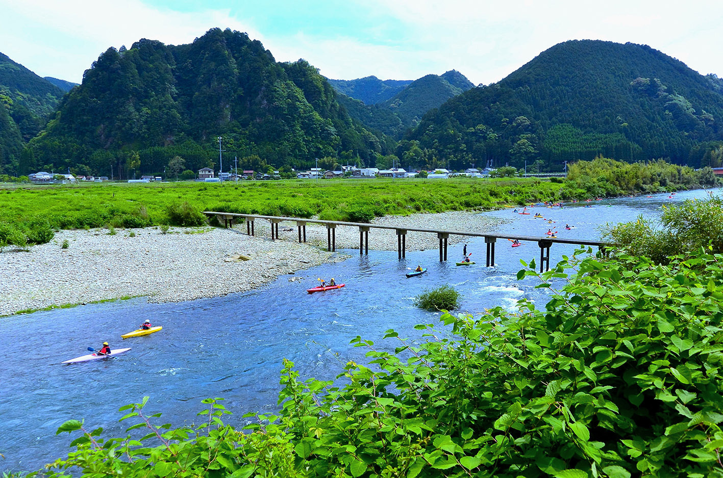 古座川独木舟